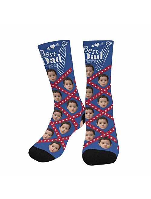 Interestprint Custom Faces Print Socks Personalized Funny Photo Socks Birthday Gifts