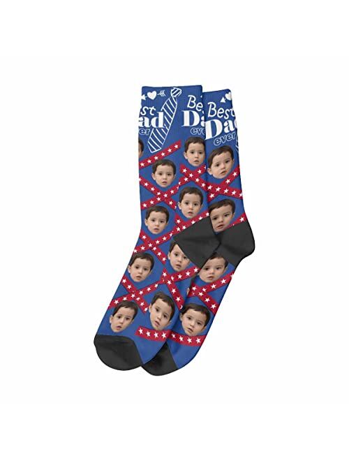 Interestprint Custom Faces Print Socks Personalized Funny Photo Socks Birthday Gifts