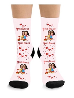 Printualist Custom Face Socks - Print Your Picture, Photo - Best Personalized Funny Crew Sock Gifts for Men Women