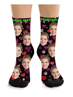 Printualist Custom Face Socks - Print Your Picture, Photo - Best Personalized Funny Crew Sock Gifts for Men Women