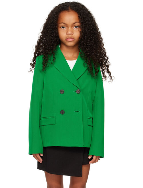 MSGM KIDS Kids Green Double-Breasted Blazer