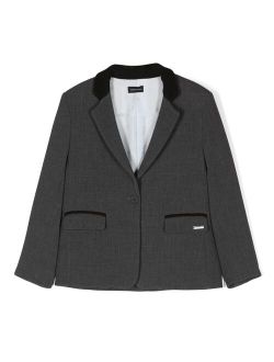 logo-plaque long-sleeve blazer