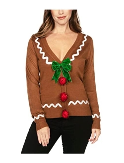 Classic Cute Cardigan Ugly Christmas Sweaters for Women with Fun Patterns and Animals