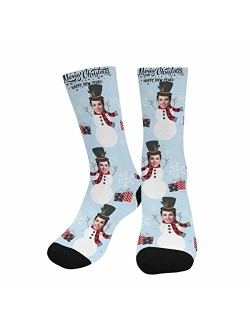 Artsadd Personalized Christmas Socks Custom Socks with Faces Unisex Crew Socks Gifts for Christmas Friends Family Made in USA