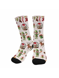 Artsadd Personalized Christmas Socks Custom Socks with Faces Unisex Crew Socks Gifts for Christmas Friends Family Made in USA