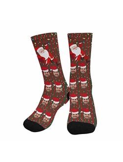 Artsadd Personalized Christmas Socks Custom Socks with Faces Unisex Crew Socks Gifts for Christmas Friends Family Made in USA