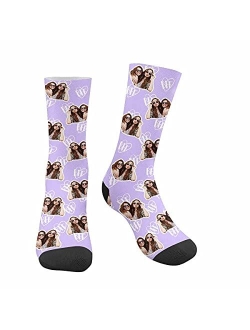 Artsadd Custom Best Friends Forever Socks with Photo Personalized Face Sox Birthday Gift