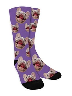 YokeDuck Novelty Custom Face Socks, Personalized Picture Printed Socks for Men, Women