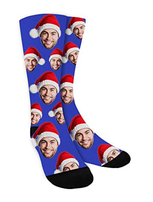 YokeDuck Novelty Custom Face Socks, Personalized Picture Printed Socks for Men, Women