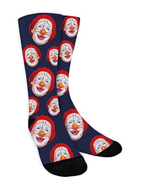 YokeDuck Novelty Custom Face Socks, Personalized Picture Printed Socks for Men, Women