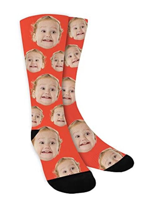 YokeDuck Novelty Custom Face Socks, Personalized Picture Printed Socks for Men, Women