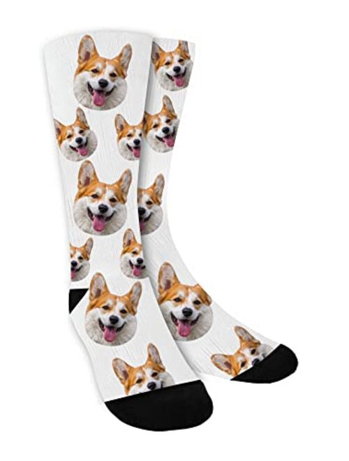 YokeDuck Novelty Custom Face Socks, Personalized Picture Printed Socks for Men, Women