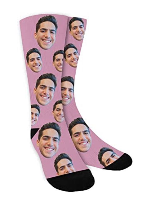 YokeDuck Novelty Custom Face Socks, Personalized Picture Printed Socks for Men, Women