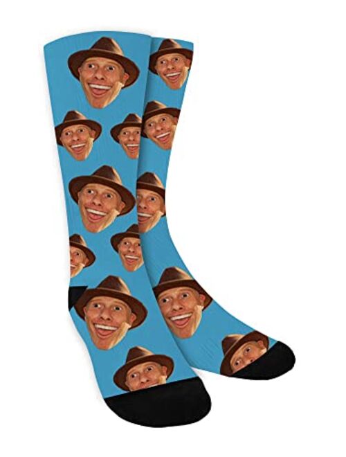 YokeDuck Novelty Custom Face Socks, Personalized Picture Printed Socks for Men, Women