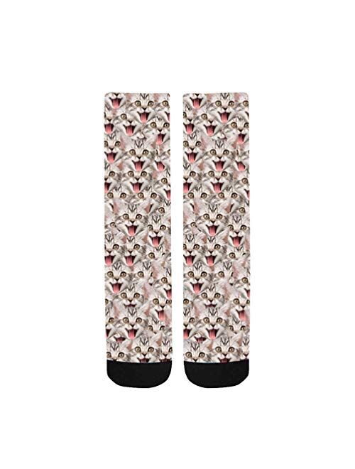 Custom Socks with Cat Pictures, Put Your Kitten Pet Faces on Personalized Custom Socks for Women Men Kids - Ulikelife