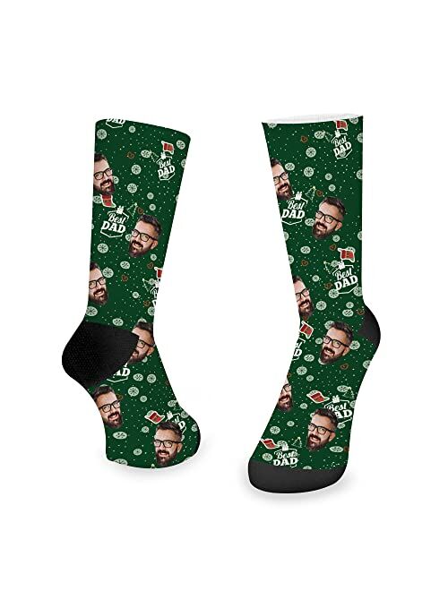 Yjwlo Custom Socks Personalized Christmas Socks With Face or Pet Photo Custom Christmas Stocking