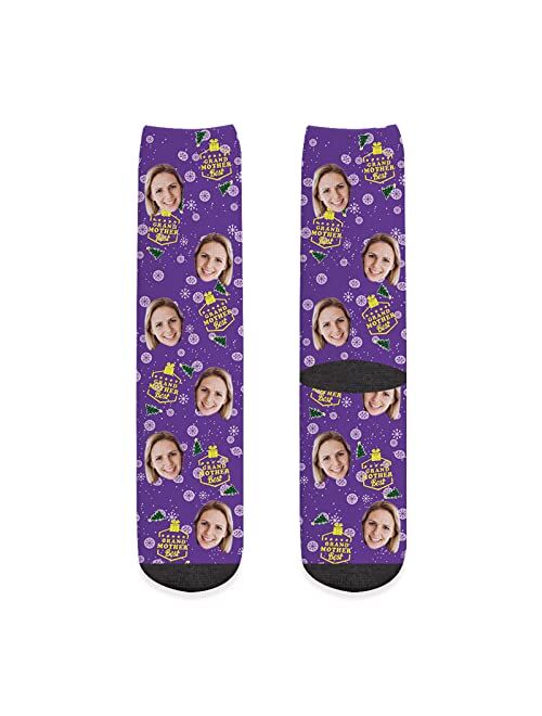 Yjwlo Custom Socks Personalized Christmas Socks With Face or Pet Photo Custom Christmas Stocking