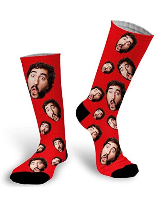 Soxystudio Custom Photo Socks with Picture | Personalize Your Face on Socks | Print Picture Sock | Sublimated Photo Sock for Men