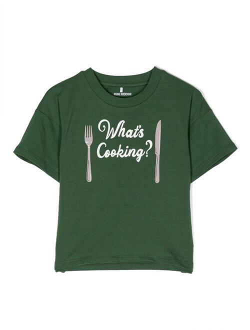 Mini Rodini What's Cooking-print T-shirt