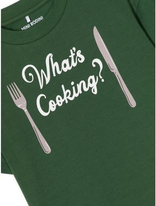 Mini Rodini What's Cooking-print T-shirt