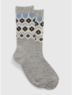 Fair Isle Crew Socks