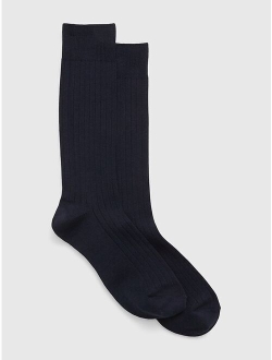 Cotton Solid Dress Socks