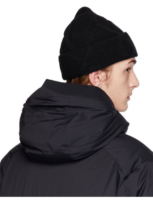 MONCLER Black Wool Beanie