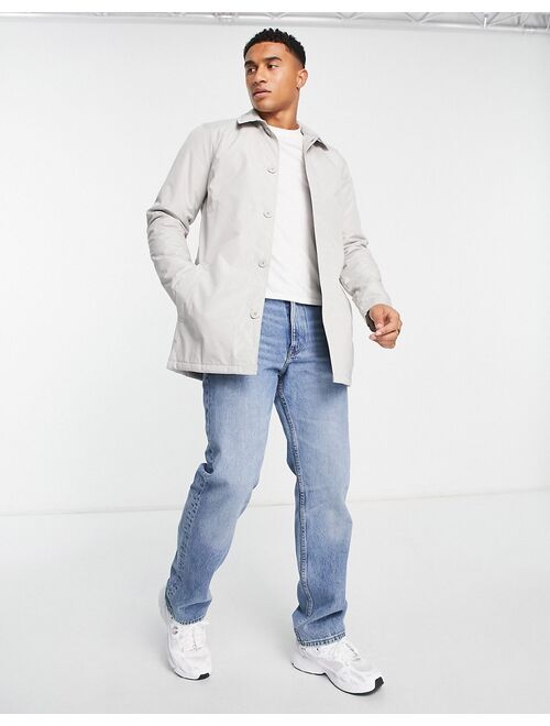 French Connection lined classic trench jacket in stone