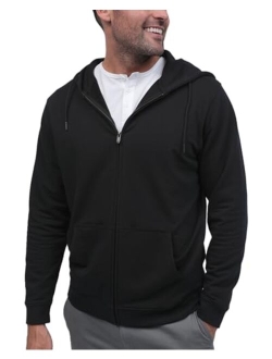 INTO THE AM Premium Zip Up Hoodies for Men S - 4XL Casual Lightweight Fitted Full Zip Sweatshirt