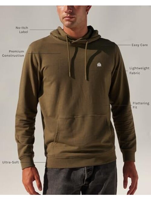 INTO THE AM Premium Hoodies For Men S - 4XL Lightweight Casual Fitted Plain Pullover Sweatshirt