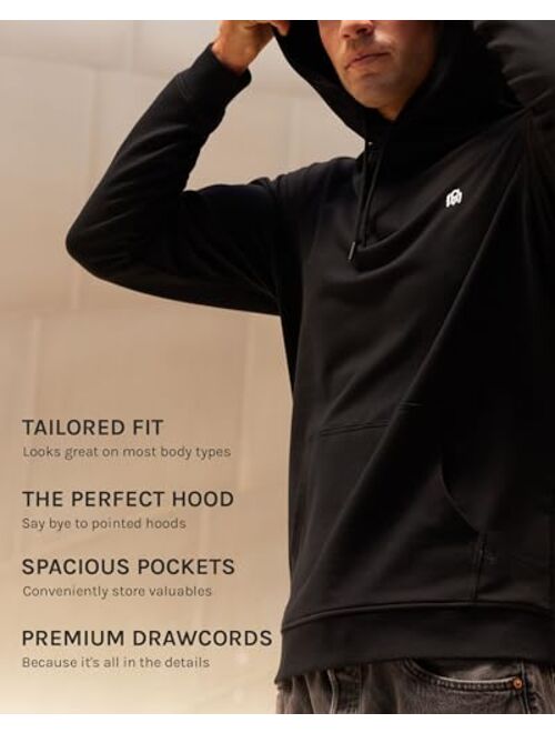 INTO THE AM Premium Hoodies For Men S - 4XL Lightweight Casual Fitted Plain Pullover Sweatshirt