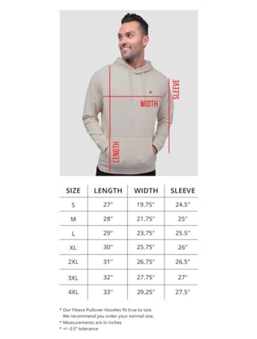 INTO THE AM Premium Hoodies For Men S - 4XL Lightweight Casual Fitted Plain Pullover Sweatshirt