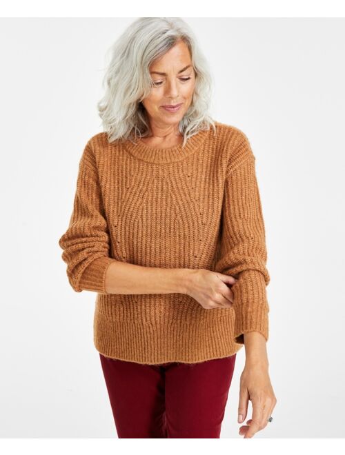 Style & Co Women's Crewneck Drop-Shoulder Sweater, Created for Macy's