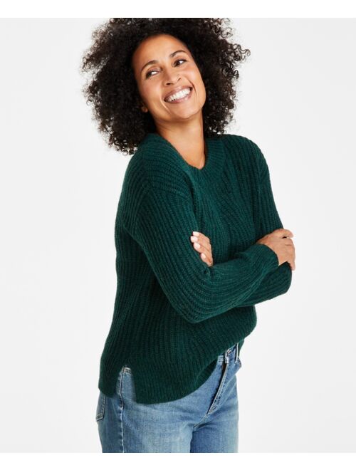 Style & Co Women's Crewneck Drop-Shoulder Sweater, Created for Macy's