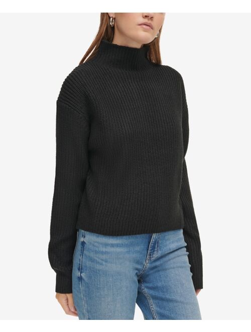 Calvin Klein Jeans Women's Patched Mock Neck Sweater