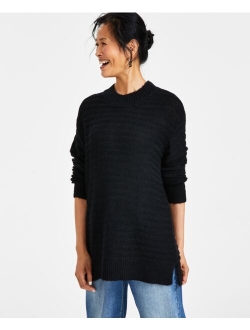 Style & Co Women's Textured Crewneck Tunic Sweater, Created for Macy's