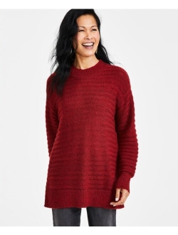 Style & Co Women's Textured Crewneck Tunic Sweater, Created for Macy's