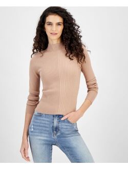 Women's Ribbed Mockneck Sweater, Created for Macy's