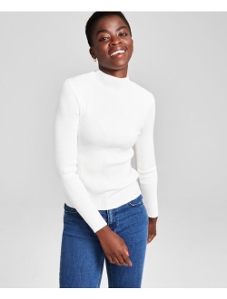 Women's Ribbed Mockneck Sweater, Created for Macy's