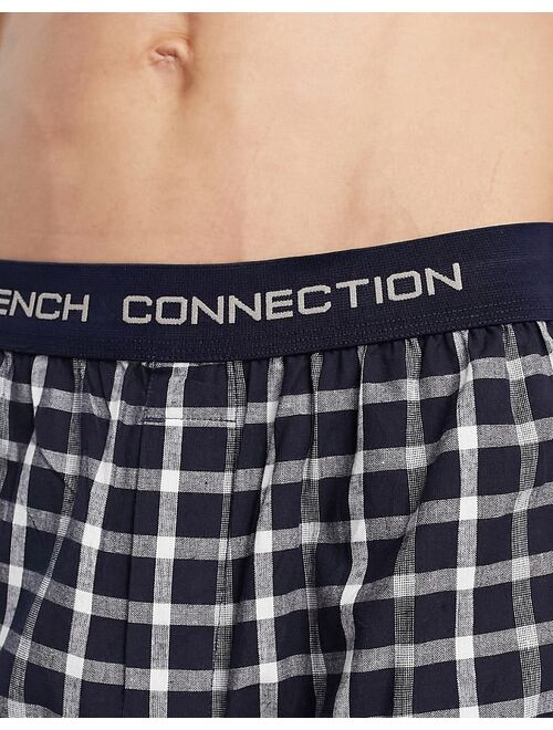 French Connection pajama bottoms in blue and white check