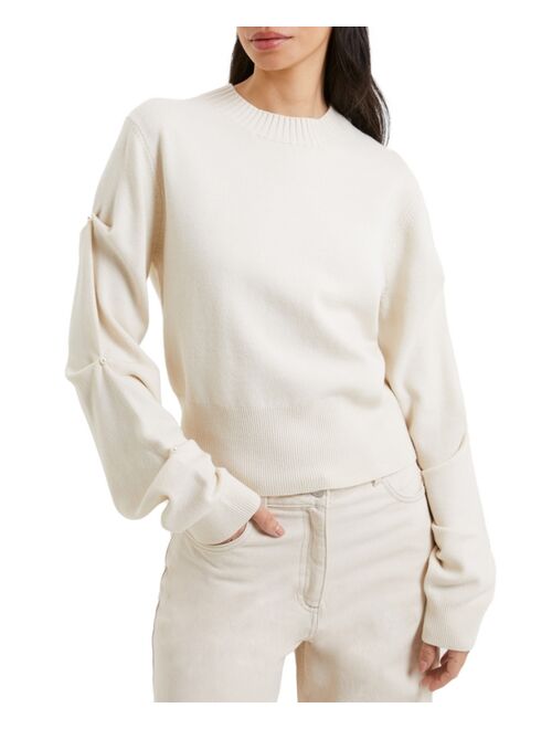 French Connection Women's Imitation Pearl-Sleeve Sweater