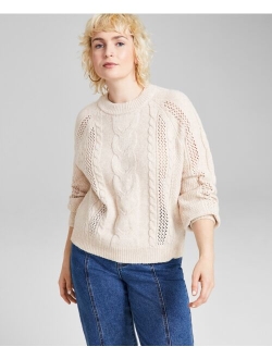 Women's Cable-Knit Raglan-Sleeve Sweater, Created for Macy's