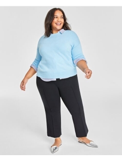 On 34th Plus Size Crewneck Sweater, Created for Macy's