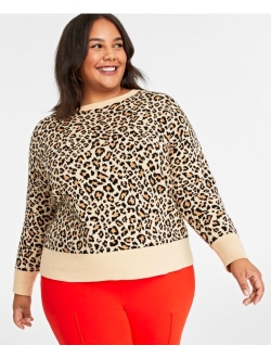 On 34th Plus Size Crewneck Sweater, Created for Macy's