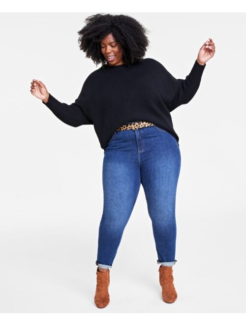 On 34th Plus Size Dolman-Sleeve Crewneck Sweater, Created for Macy's