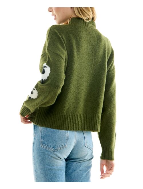 Ultra Flirt Juniors' Sheep Mock-Turtleneck Sweater