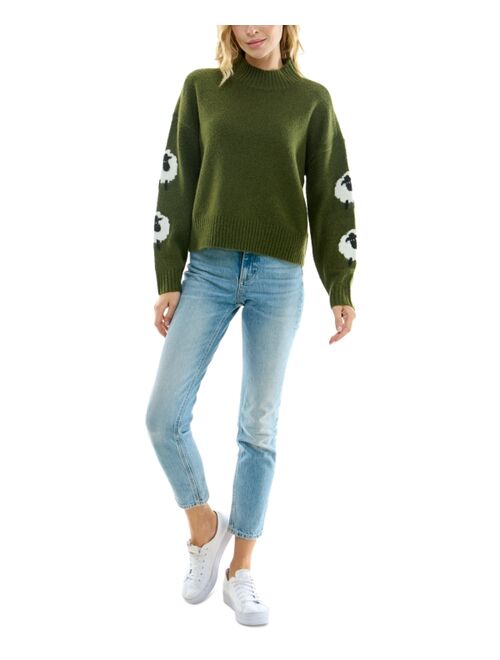 Ultra Flirt Juniors' Sheep Mock-Turtleneck Sweater