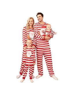 Mumetaz Christmas Pajamas for Family Set Tree Plaid Snowman Striped Reindeer Santa PJs Women Men Clothes Sleepwear