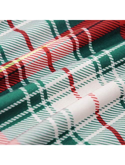 Mumetaz Christmas Pajamas for Family Set Tree Plaid Snowman Striped Reindeer Santa PJs Women Men Clothes Sleepwear