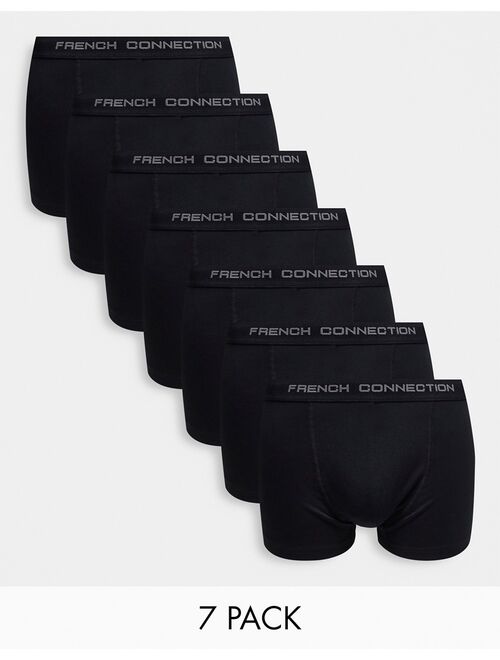 French Connection 7 pack boxers in black